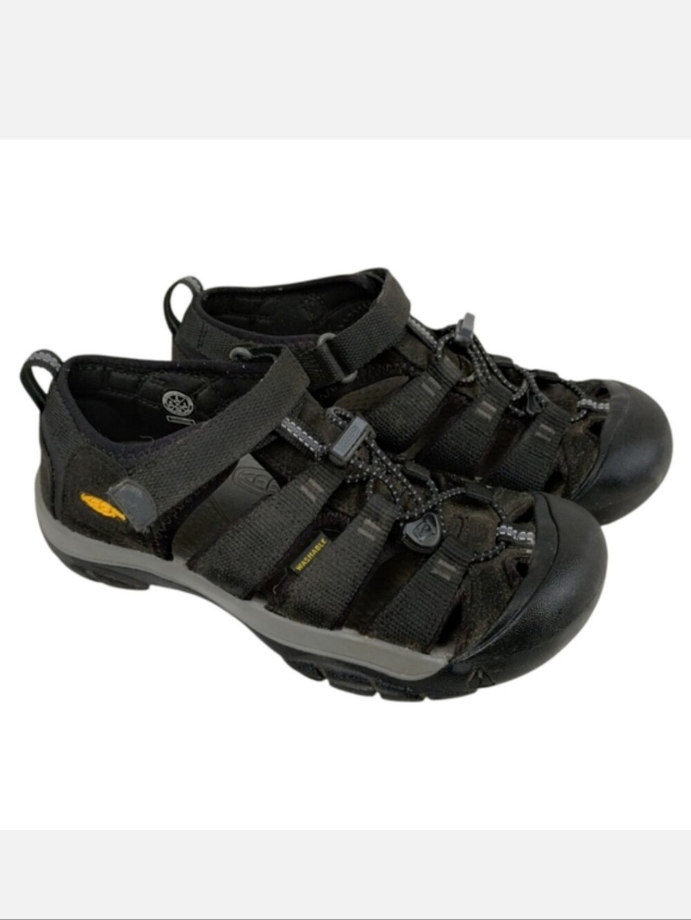 Keen Newport H2 Sandals Size 4 Big Kid's Black Water Shoes Hiking Washable